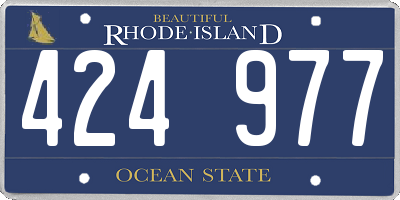 RI license plate 424977