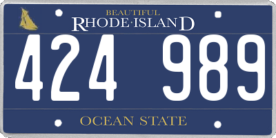 RI license plate 424989