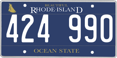 RI license plate 424990