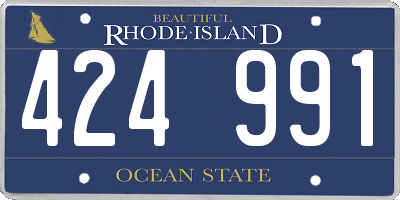 RI license plate 424991
