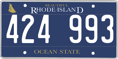 RI license plate 424993