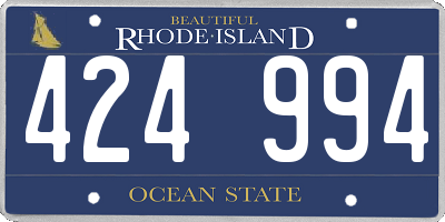RI license plate 424994