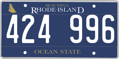 RI license plate 424996