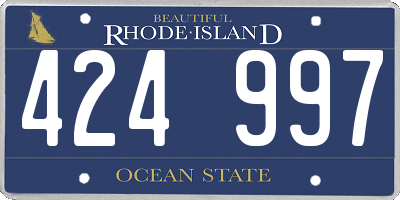 RI license plate 424997