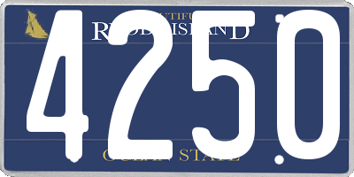 RI license plate 4250