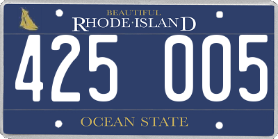 RI license plate 425005