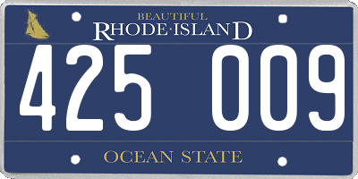 RI license plate 425009