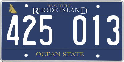 RI license plate 425013