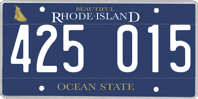 RI license plate 425015