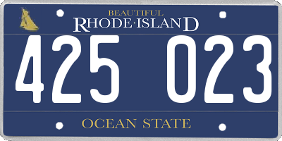 RI license plate 425023