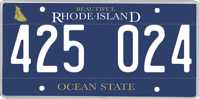 RI license plate 425024