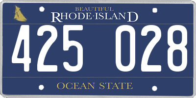 RI license plate 425028