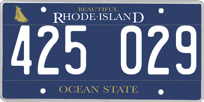 RI license plate 425029