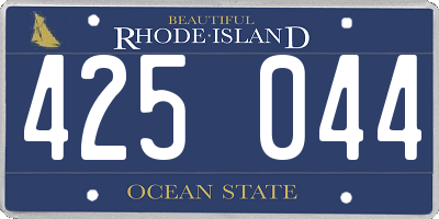 RI license plate 425044