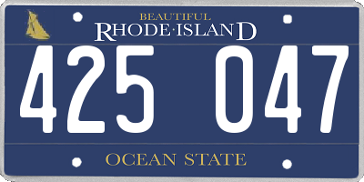 RI license plate 425047