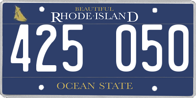 RI license plate 425050