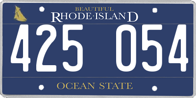 RI license plate 425054