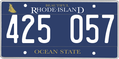 RI license plate 425057