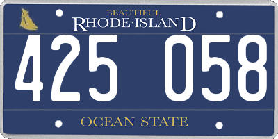 RI license plate 425058