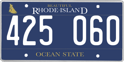 RI license plate 425060
