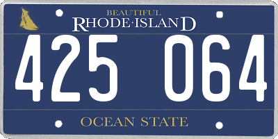 RI license plate 425064