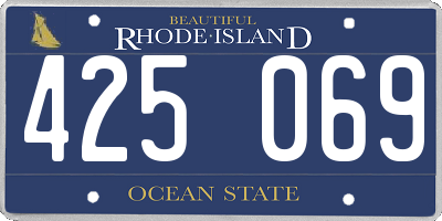 RI license plate 425069