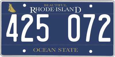 RI license plate 425072