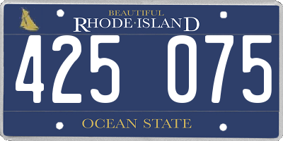RI license plate 425075