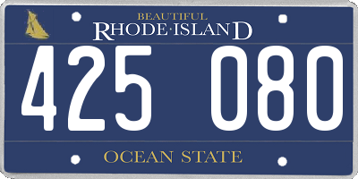 RI license plate 425080