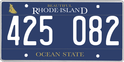 RI license plate 425082