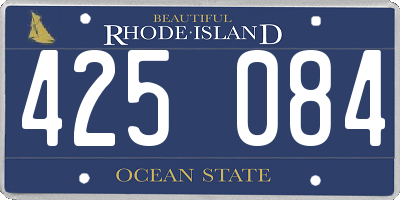 RI license plate 425084