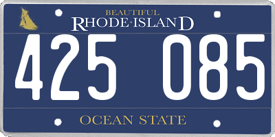 RI license plate 425085