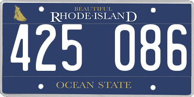 RI license plate 425086