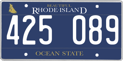 RI license plate 425089