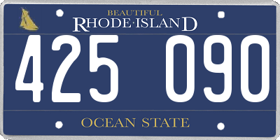 RI license plate 425090