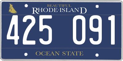 RI license plate 425091