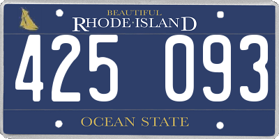 RI license plate 425093