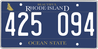 RI license plate 425094