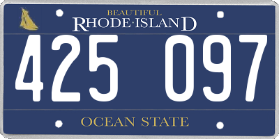 RI license plate 425097
