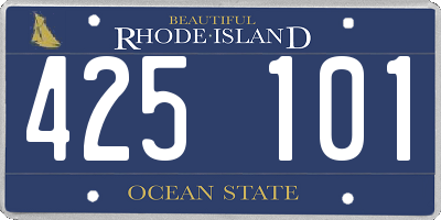 RI license plate 425101