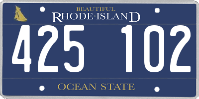 RI license plate 425102