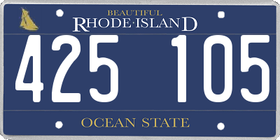 RI license plate 425105