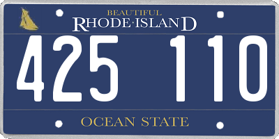 RI license plate 425110