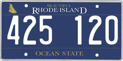 RI license plate 425120