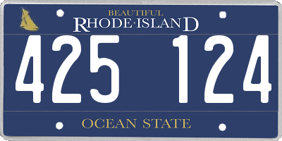 RI license plate 425124