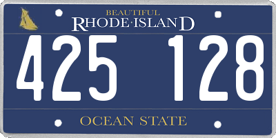 RI license plate 425128