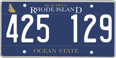 RI license plate 425129