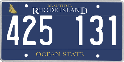 RI license plate 425131