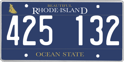 RI license plate 425132