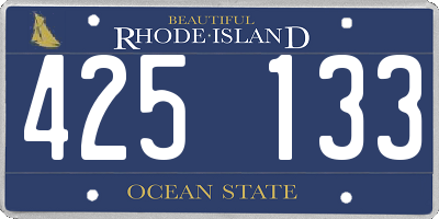 RI license plate 425133